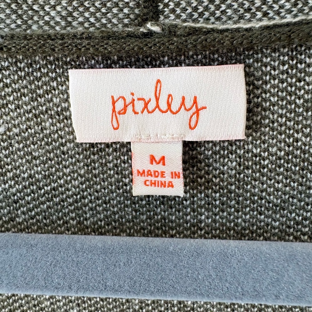 Pixley Olive and White Patterned Cardigan - Picture 5 of 6